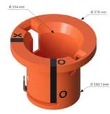 ROV BUCKET, PLASTIC, MINI REMOVABLE J-PLATE DETAIL